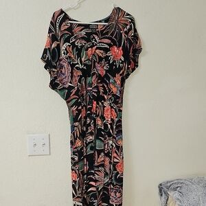 Angie Floral Print Maxi Dress